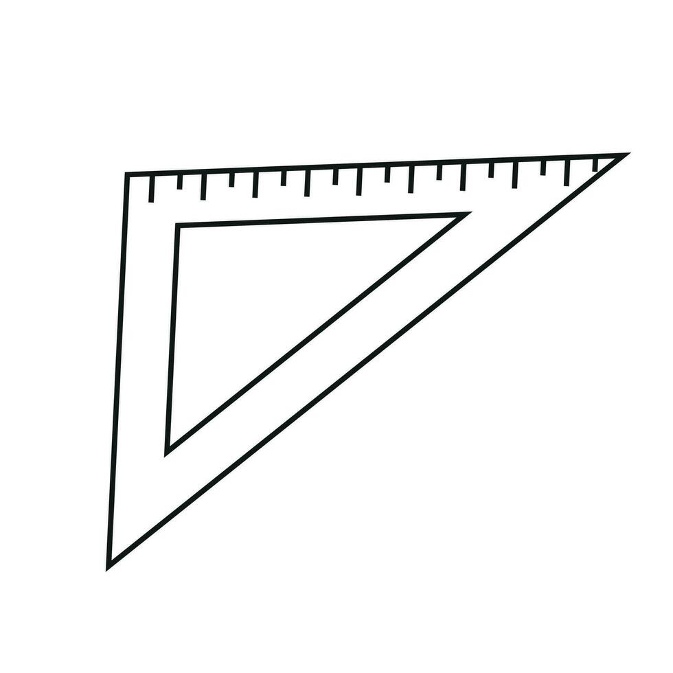 vector ilustración de un triangular regla