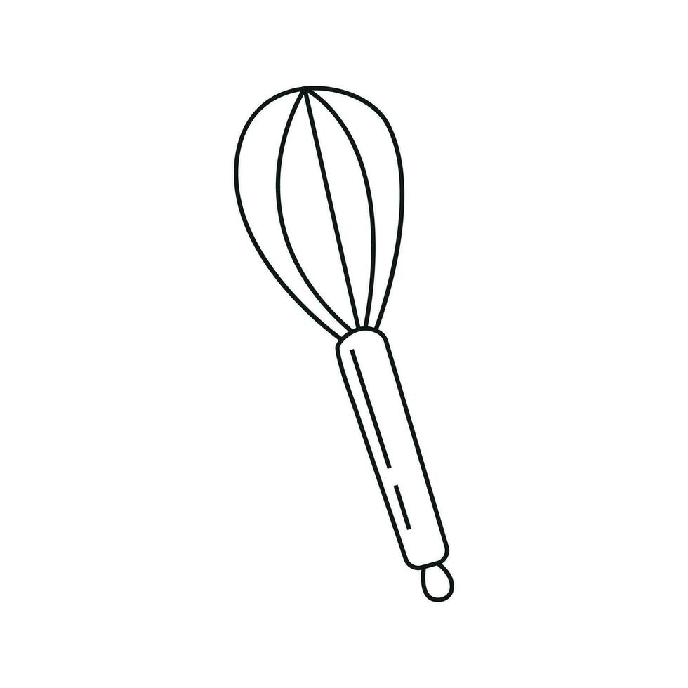 Vector illustration of whisk in doodle style