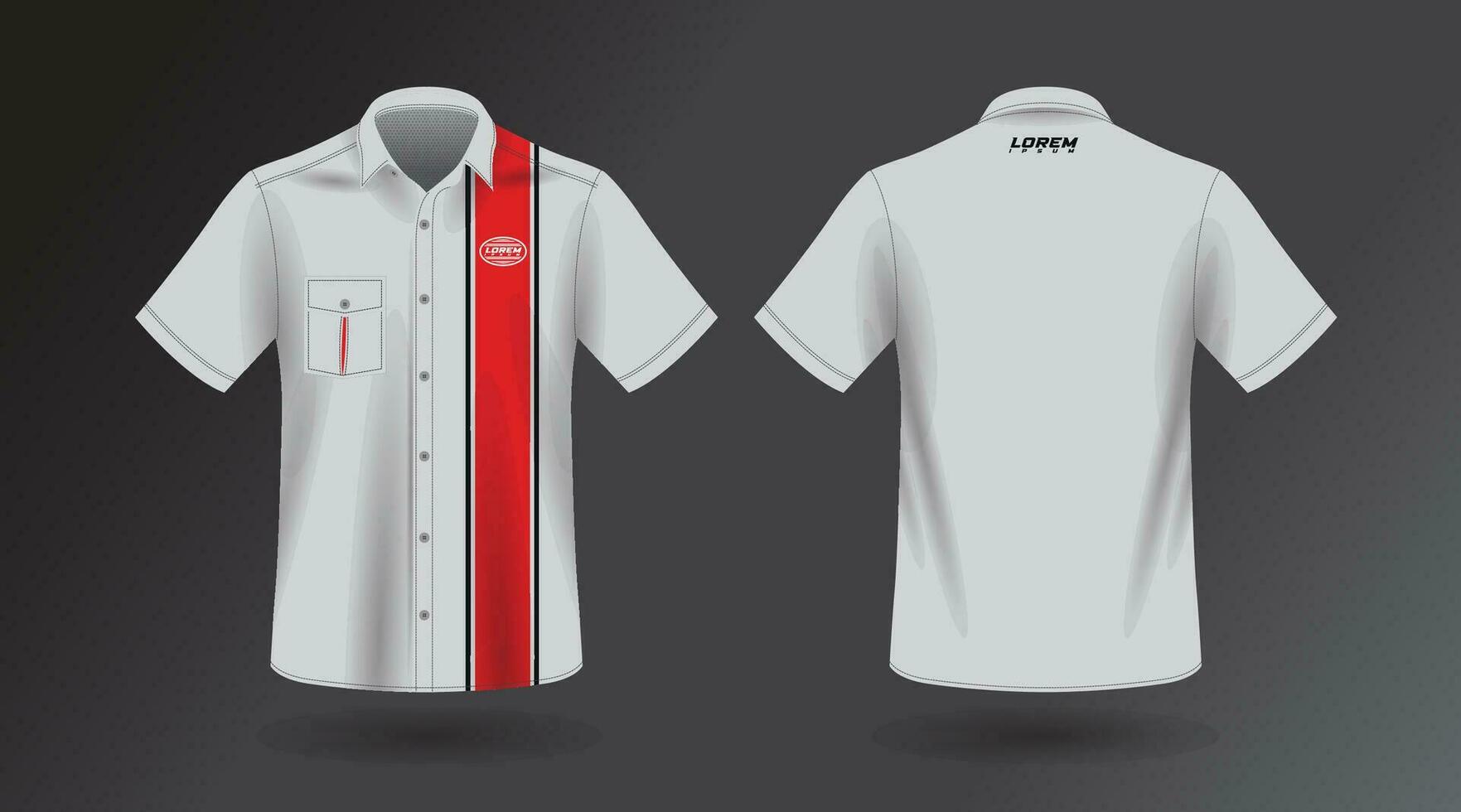 short sleeve work shirt vector