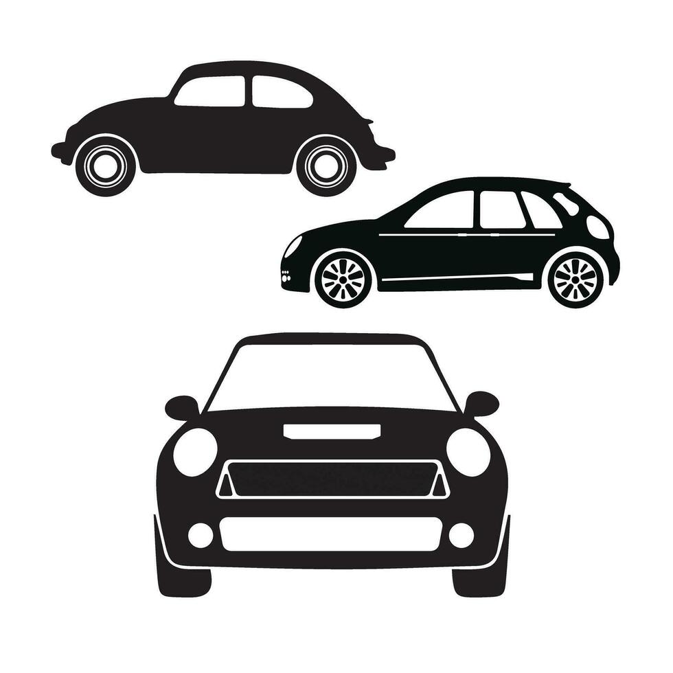 coche negro vector modelo ilustración