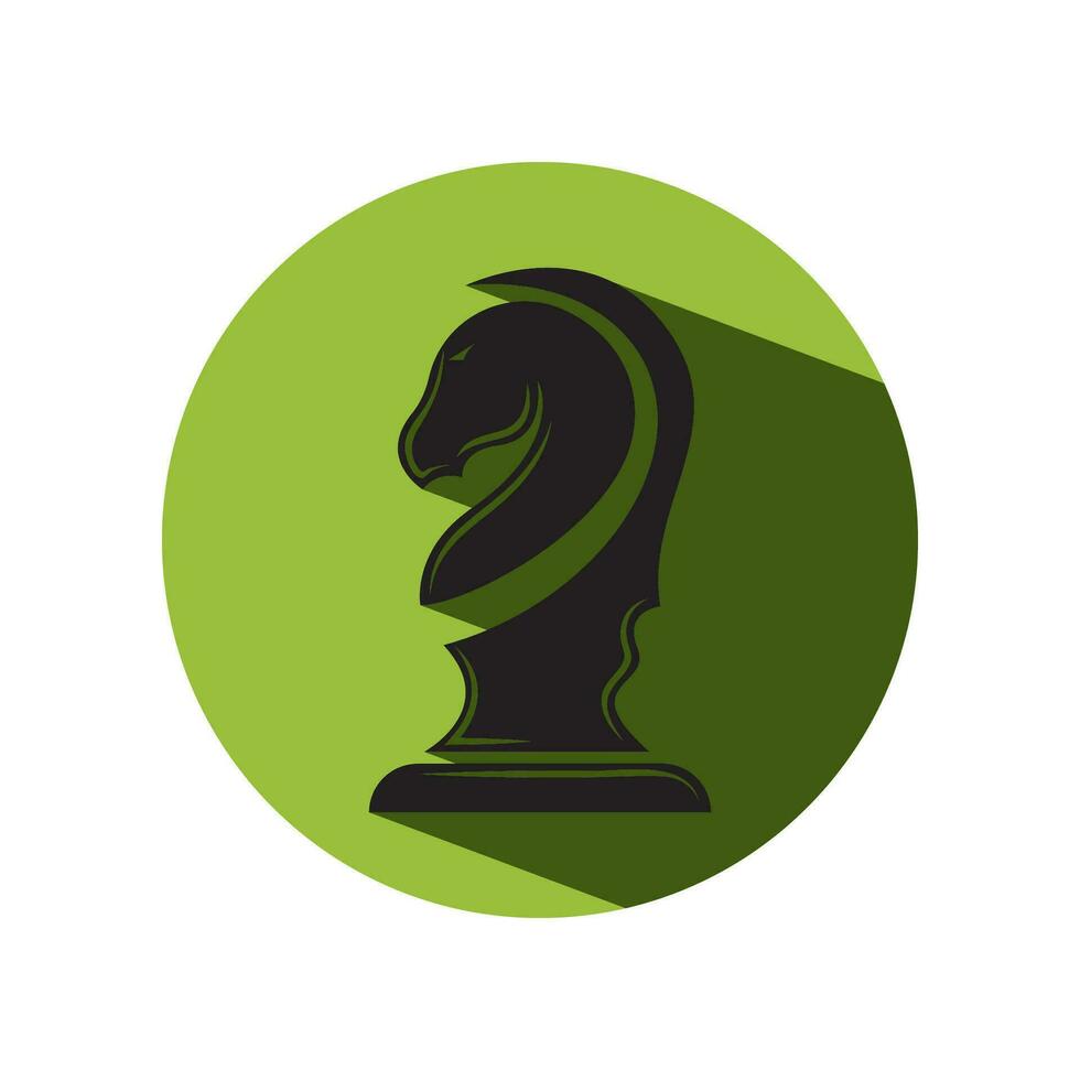 Black Chess Knight Horse Stallion Statue Sculpture silhouette logo design vector