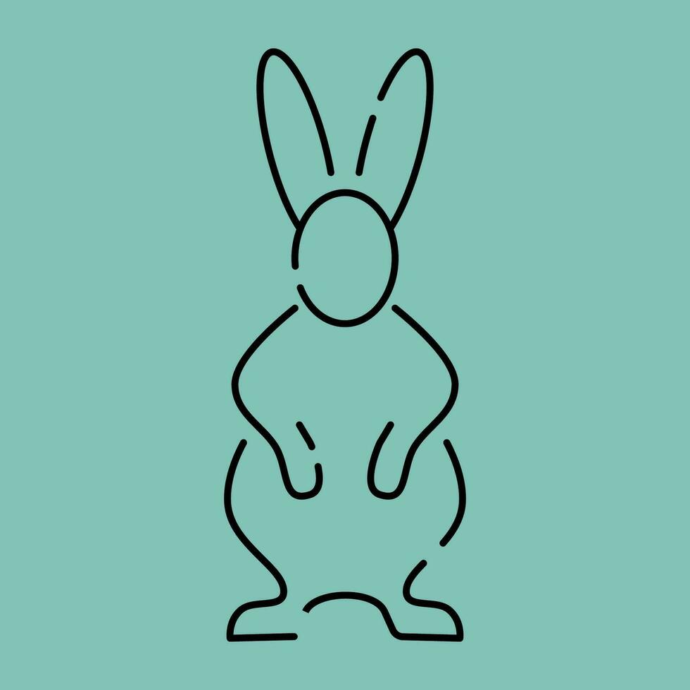 Rabbit line icon vector. 2023 rabbit new year. Animal theme. vector