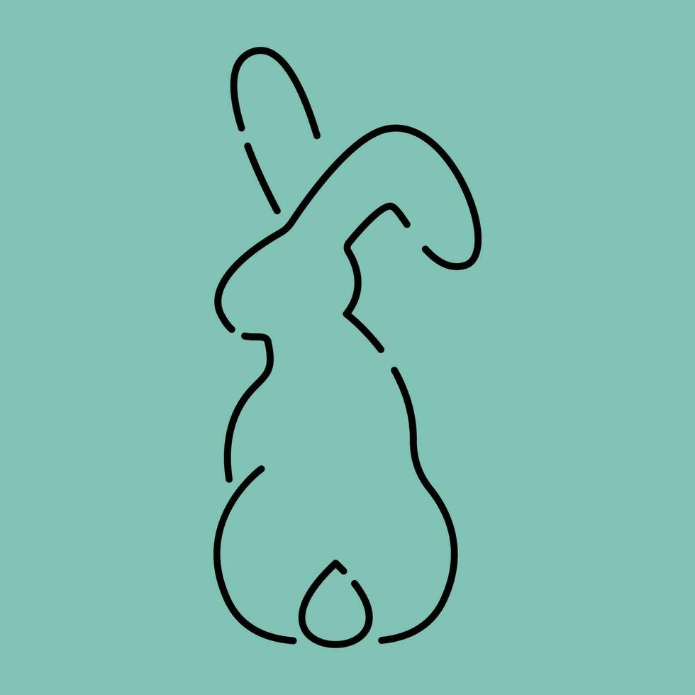 Rabbit line icon vector. 2023 rabbit new year. Animal theme. vector