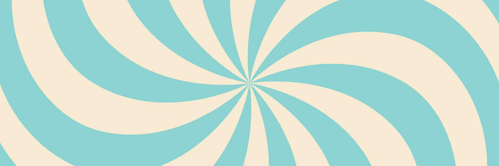 Swirling radial ice cream background. Vector illustration for swirl design. Summer. Vortex spiral twirl. Blue. Helix rotation rays. Converging psychadelic scalable stripes. Fun sun light beams.