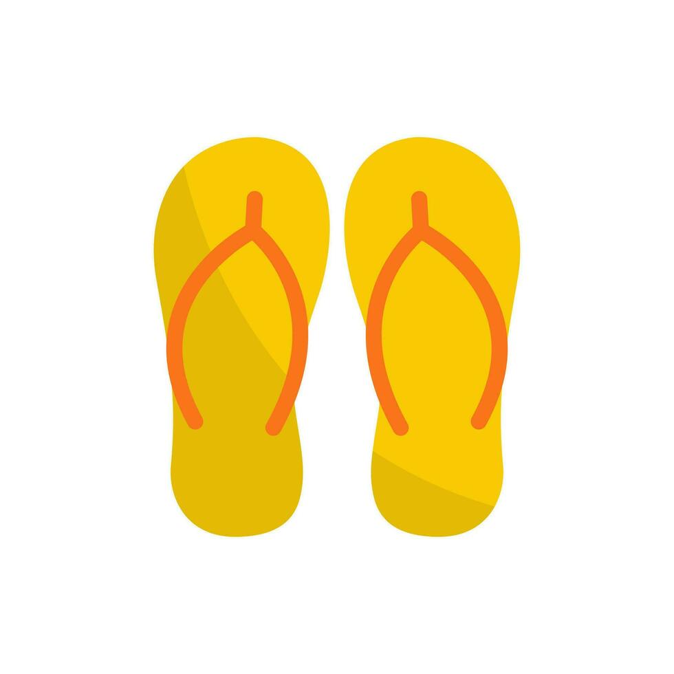 Sandal beach wear. Vector illustration or icon Flip flops. Fashion. Summer season pool and sea aquapark or beach. Holiday and vacation.