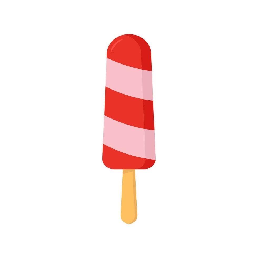 Colorful tasty isolated ice cream. Vector. Summer season fresh and beach food snack or cool down. Milk chocolate and vanilla with fruit or candy. vector