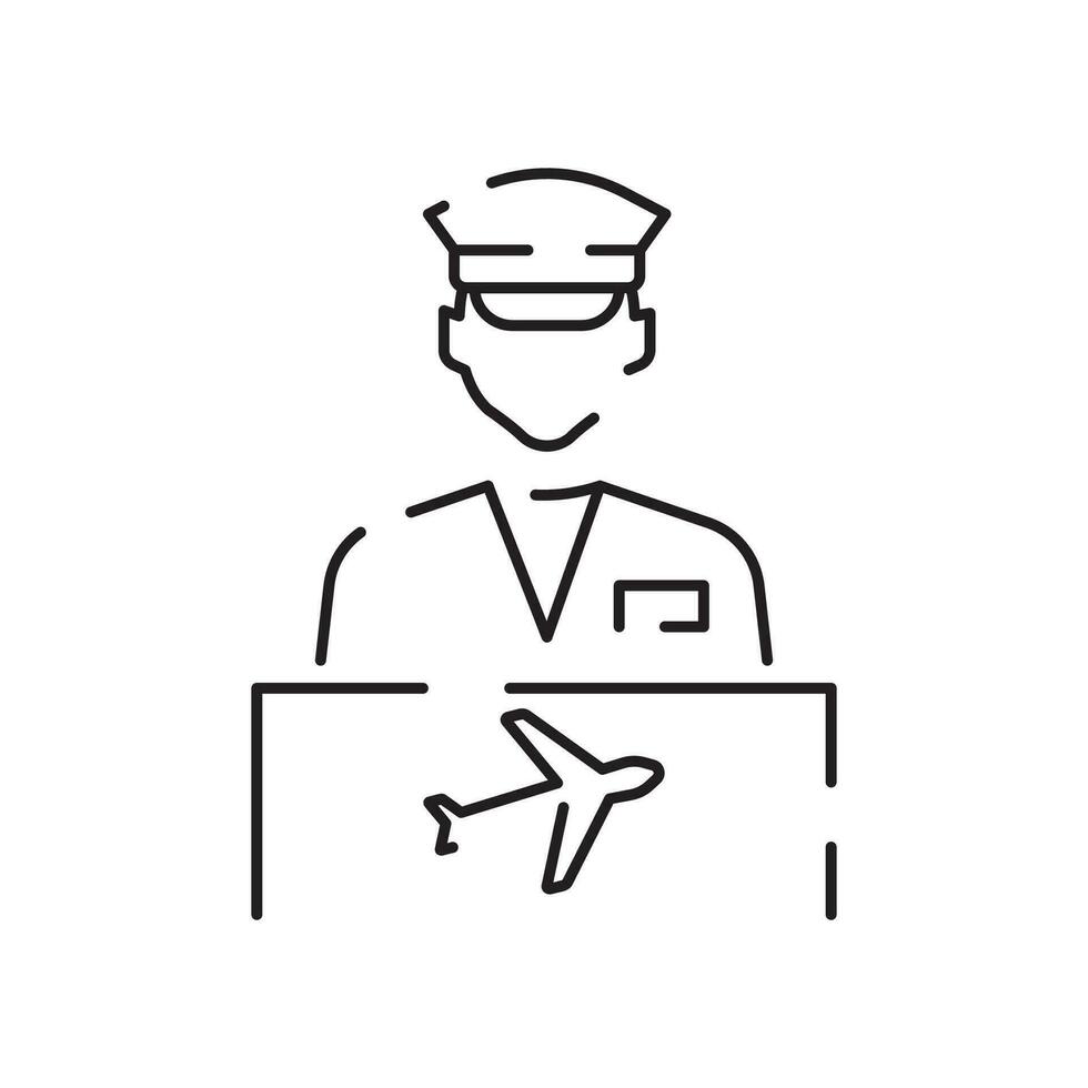 Simple Airport Related Vector Line Icons. Contains such Icons as Departure, Tickets, Baggage Claim. Summer travel and transport.