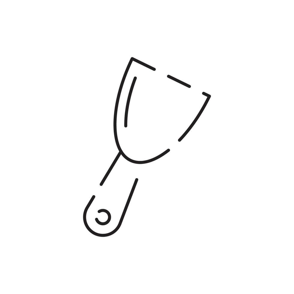 Construction spatula tool. Vector line icons of construction business for modern concepts.