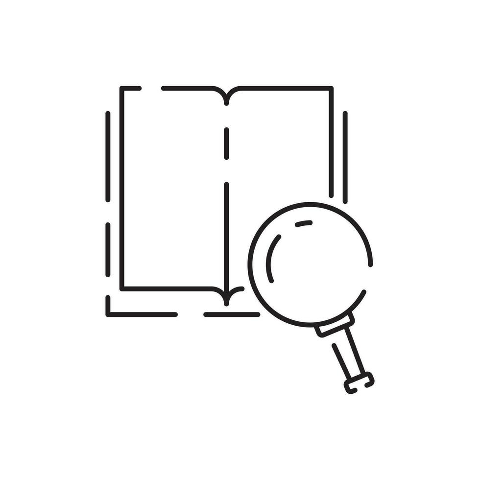 leyendo libro educación línea icono. sencillo informacion y ayuda escritorio relacionado vector contiene manual, guía lectura, informacion centro. editable carrera buscar.
