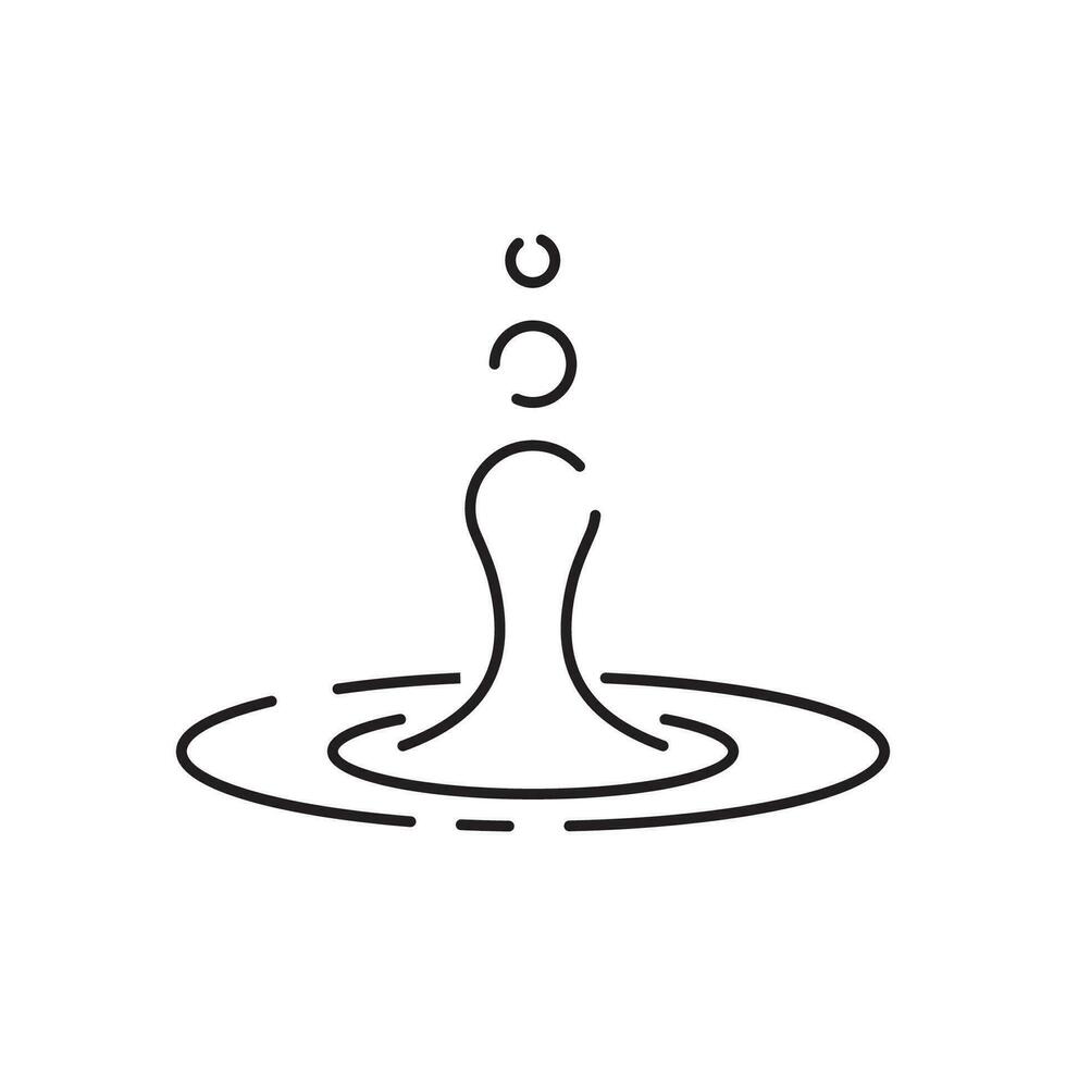 Icon line water. Drop liquid drink vector pictograms isolated on a white background.