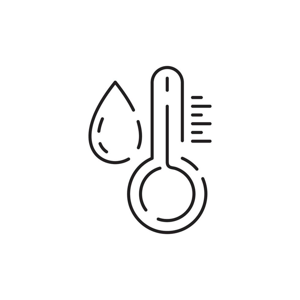 Icon line water. Drop liquid drink vector pictograms isolated on a white background.