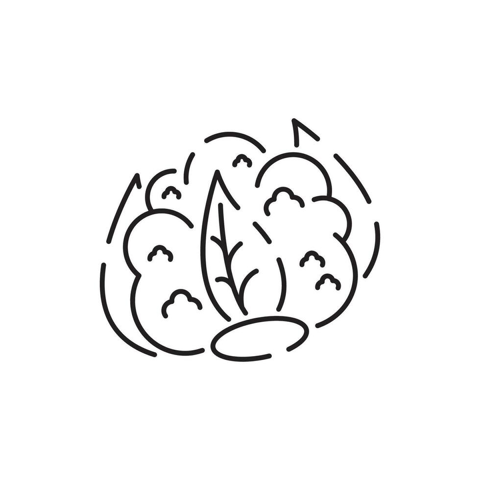 Vegetables thin line icon. Vegetarian, veggies. Simple vector icon as tomato, cucumber, kohlrabi, cauliflower, pattypan squash, fiddleheads good food and health.