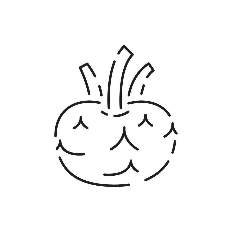 Vegetables thin line icon. Vegetarian, veggies. Simple vector icon as tomato, cucumber, kohlrabi, cauliflower, pattypan squash, fiddleheads good food and health.