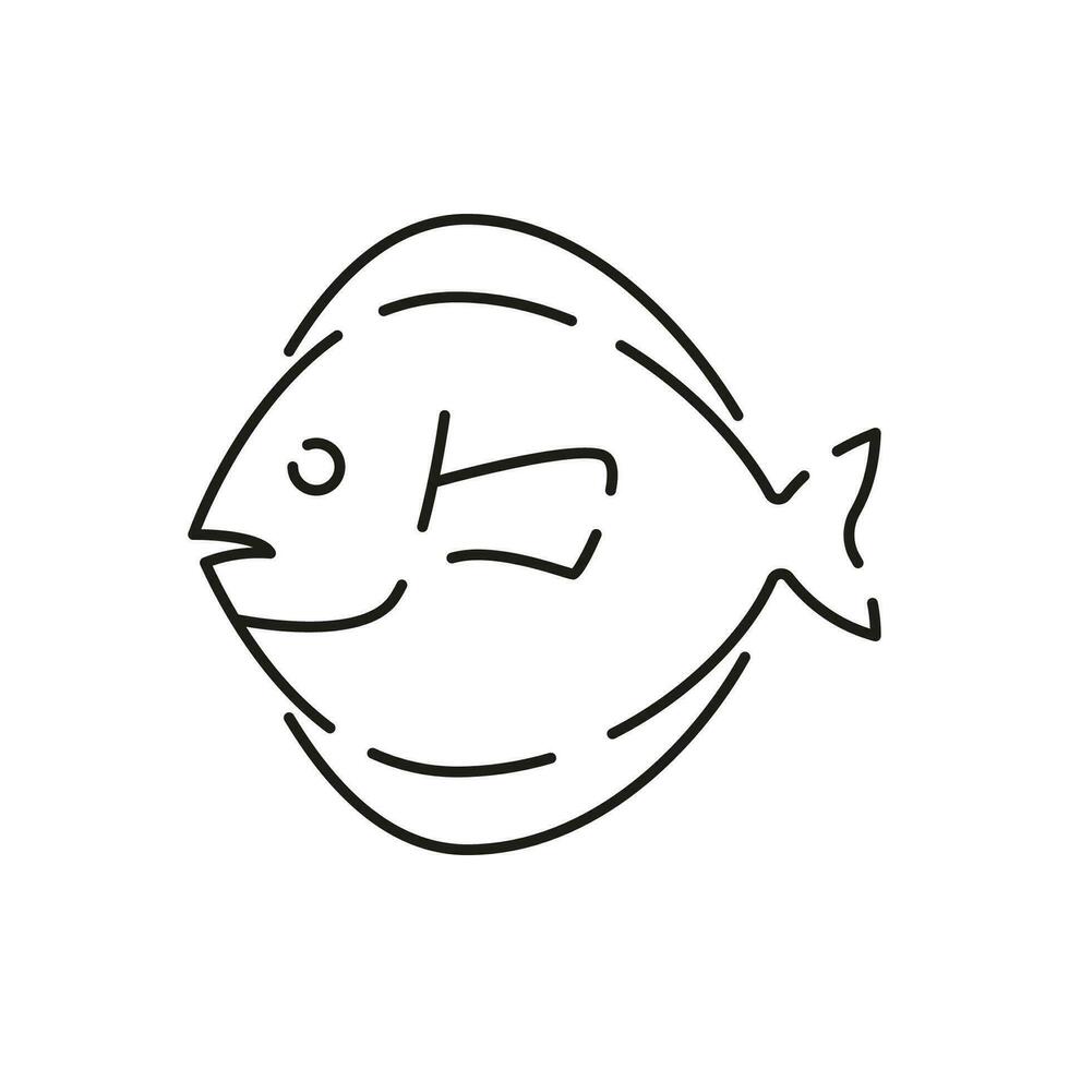 Sea food line icon. Fish restaurant. White meat. Collection of summer on the beach illustration vector. vector