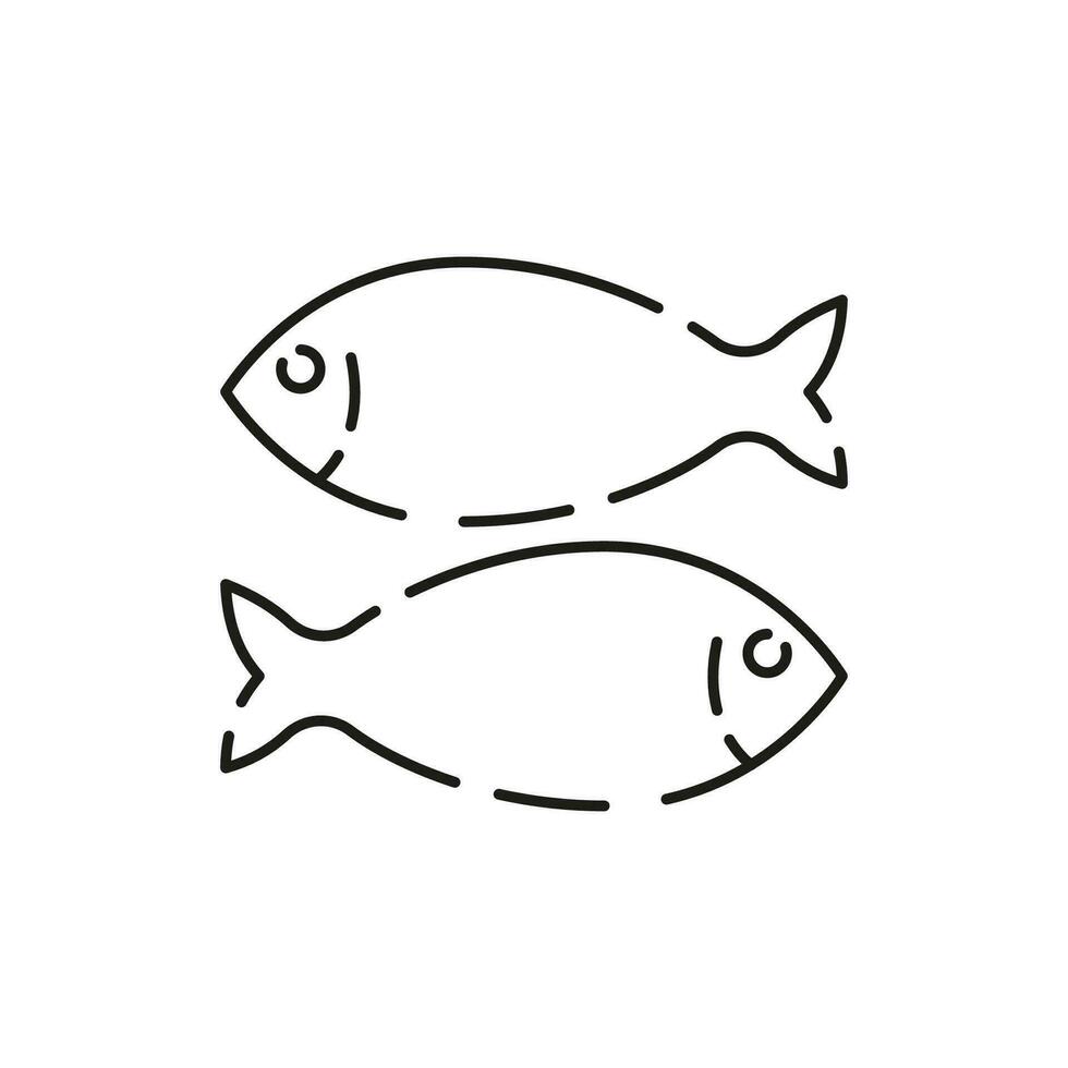 mar comida línea icono. blanco carne restaurante. editable vector de pescado línea icono. de moda carrera señales para sitio web, aplicaciones y ui prima de pescado Delgado línea icono.