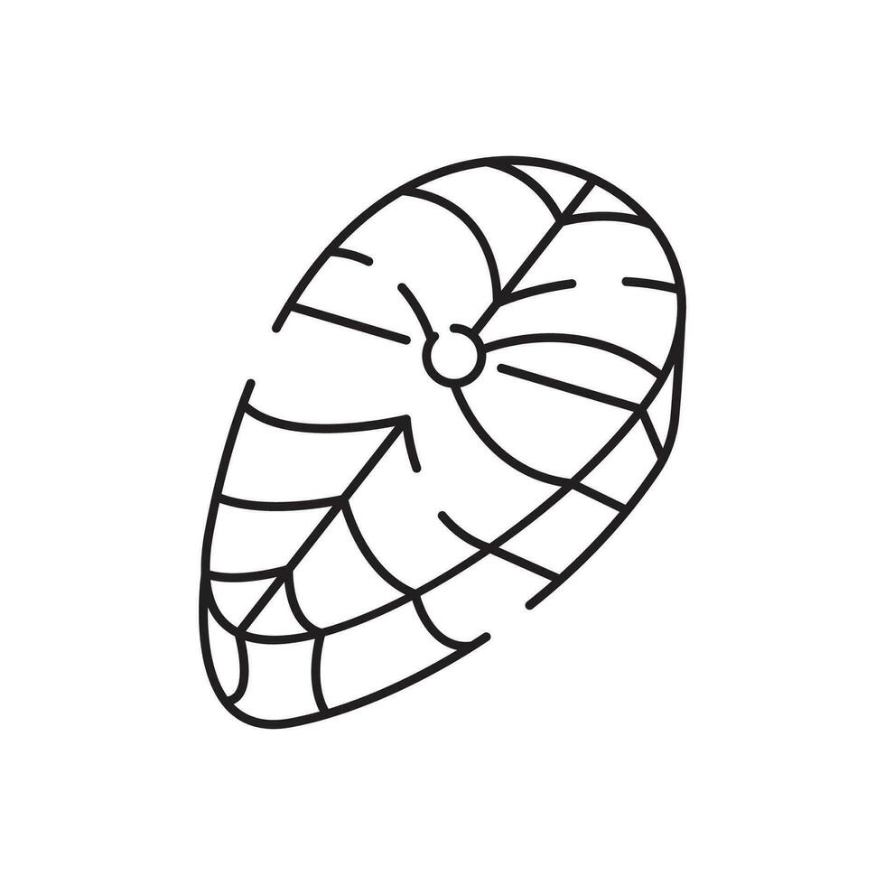 Sea food line icon. Fish restaurant and White meat. Fresh salmon fish icon in thin line style. vector