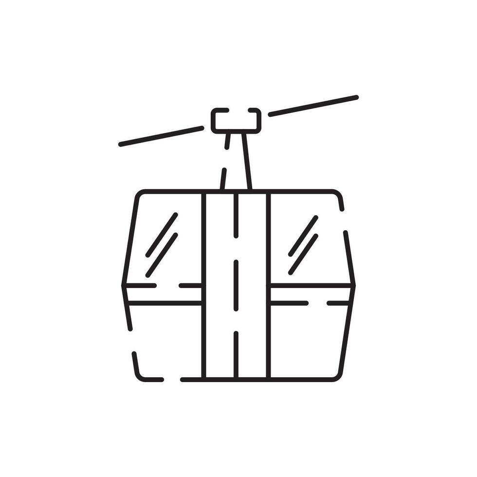 Public transport cable car line icon. Traffic symbol. Included as Garage, Valet servant and travel. vector