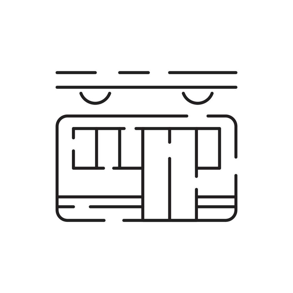 Public transport Monoray line icon. Traffic symbol. Included as Garage, Valet servant and travel. vector
