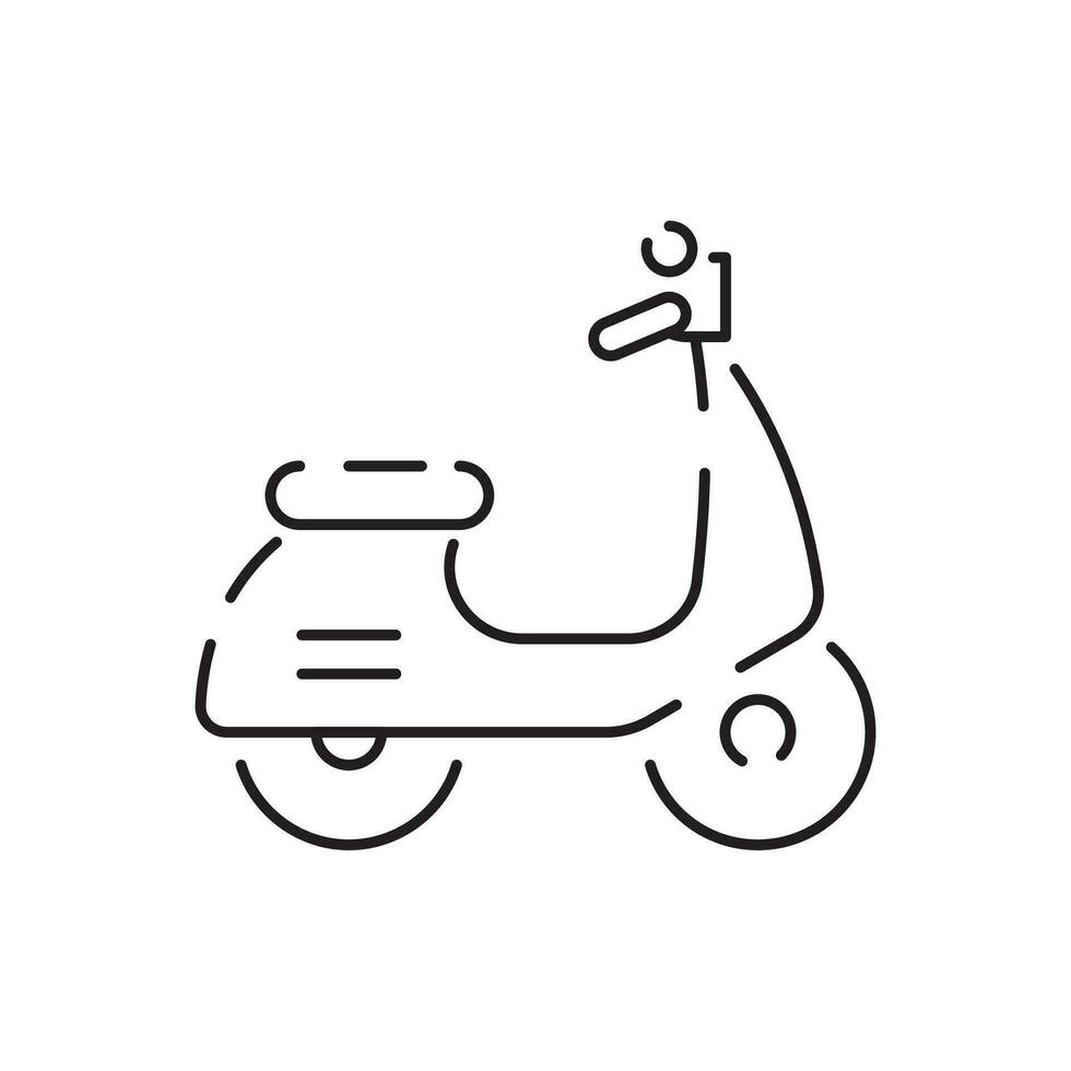 Public Transport Related motorcycle and bike Vector Line Icon. Traffic sign or symbol. Editable Stroke and travel.