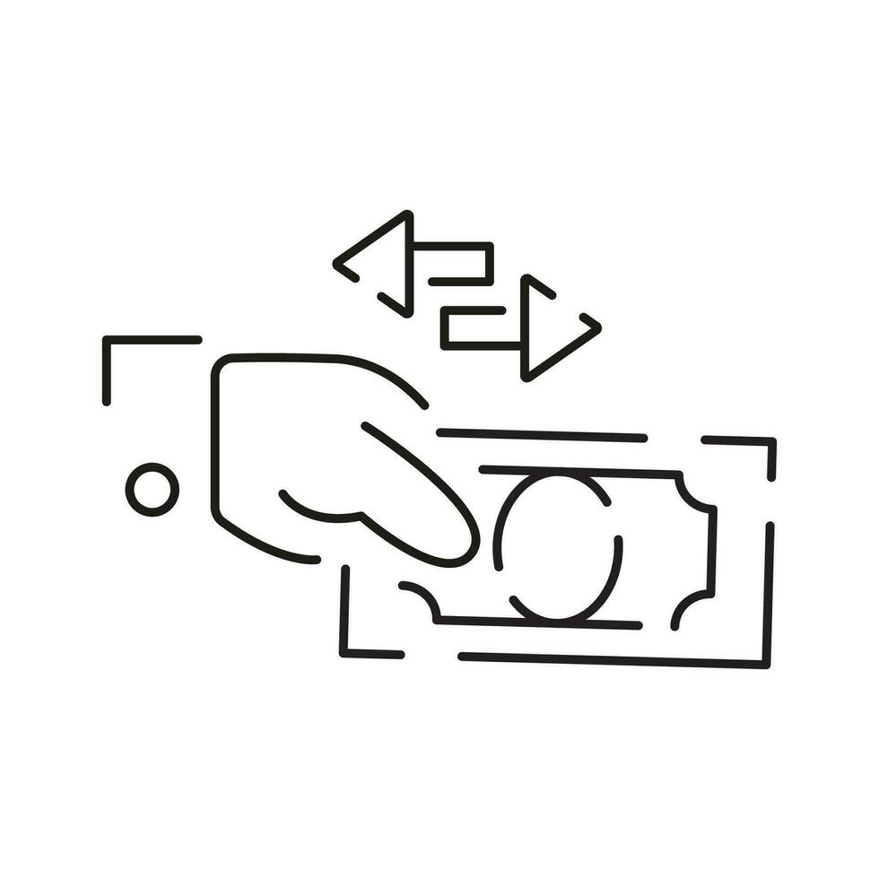 Economic line icon with popular problems and phrasing time is money, growth taxes, offshore, laundering. Vector flat style perfect for news, mass media and websites.
