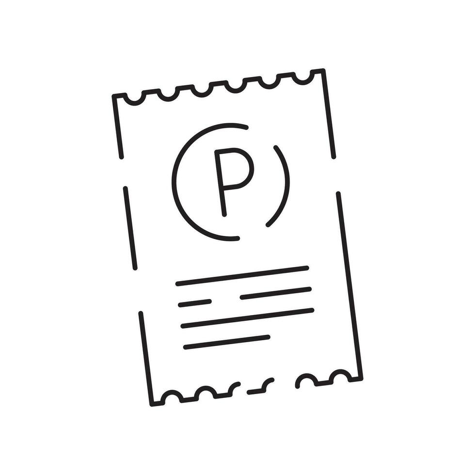 Outline Parking barrier icon illustration vector symbol. Car park and location. Pay ticket.