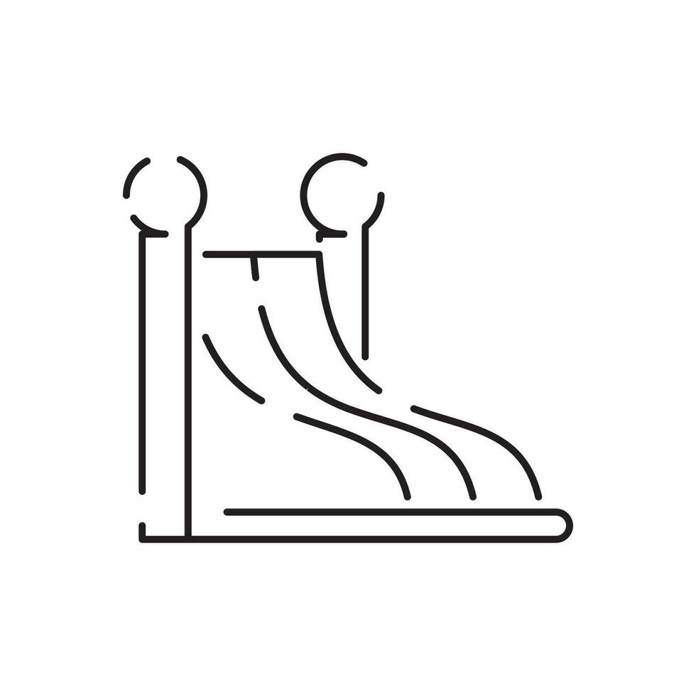 Park kid playground line icon. Outline park kid playground vector icon for web design isolated on white background.