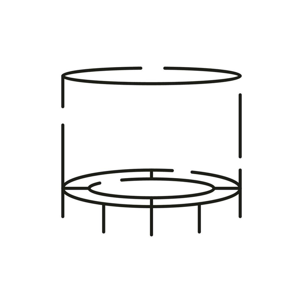 Park kid playground line icon. Mayypole spinner park kid play line icon vector. mayypole spinner park kid play sign. isolated contour symbol black illustration. vector