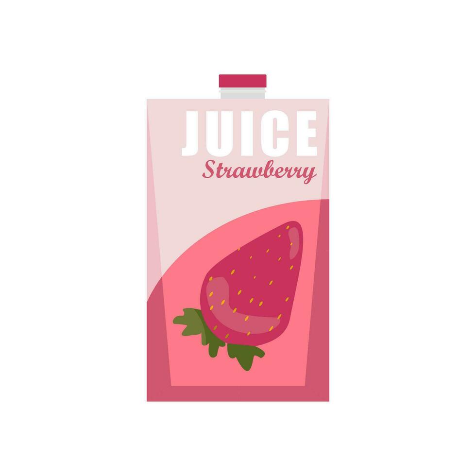 Juice box vector illustration. Fresh natural fruit drink. Vitamin healthy cardboard.