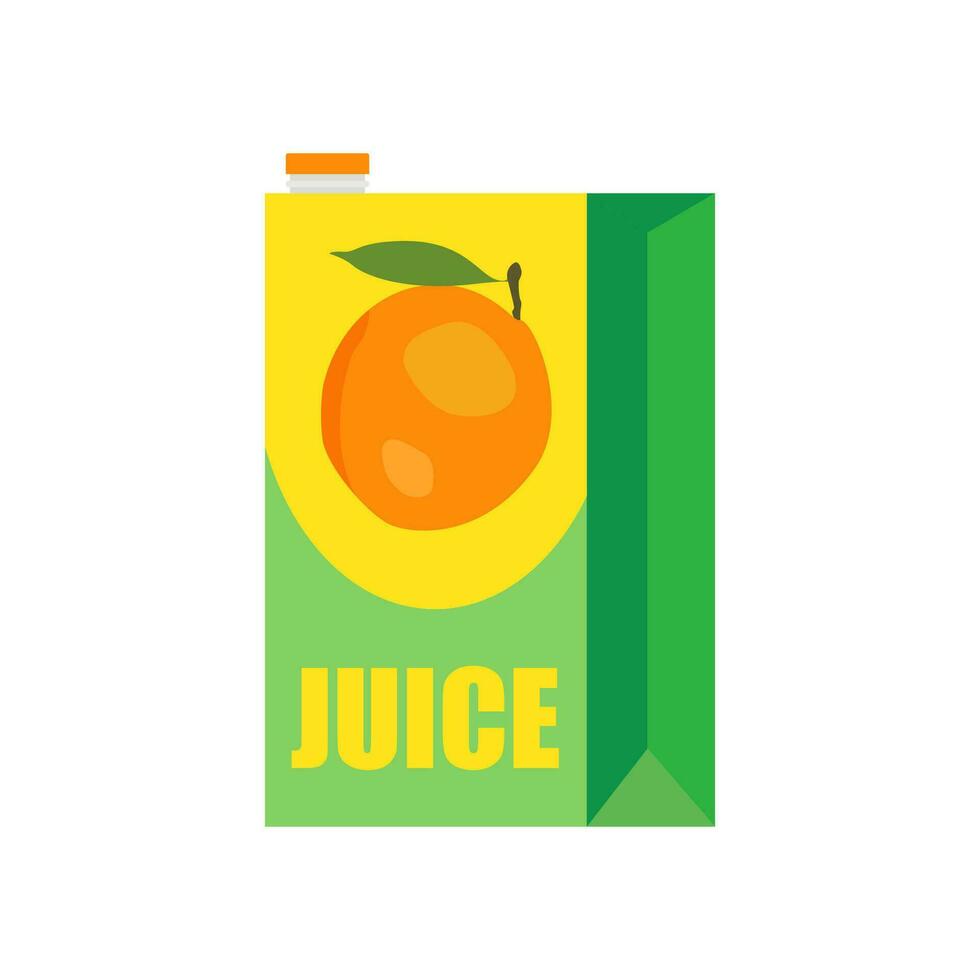 Juice box vector illustration. Fresh natural fruit drink. Vitamin healthy cardboard.