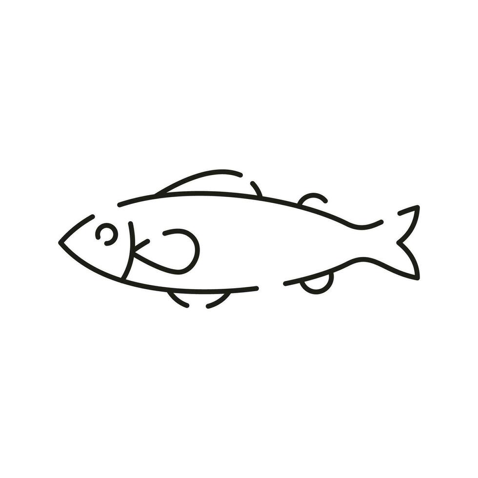 Sea food line icon. White meat restaurant. Editable vector of fish line icon. Trendy stroke signs for website, apps and UI. Premium of fish thin line icon.