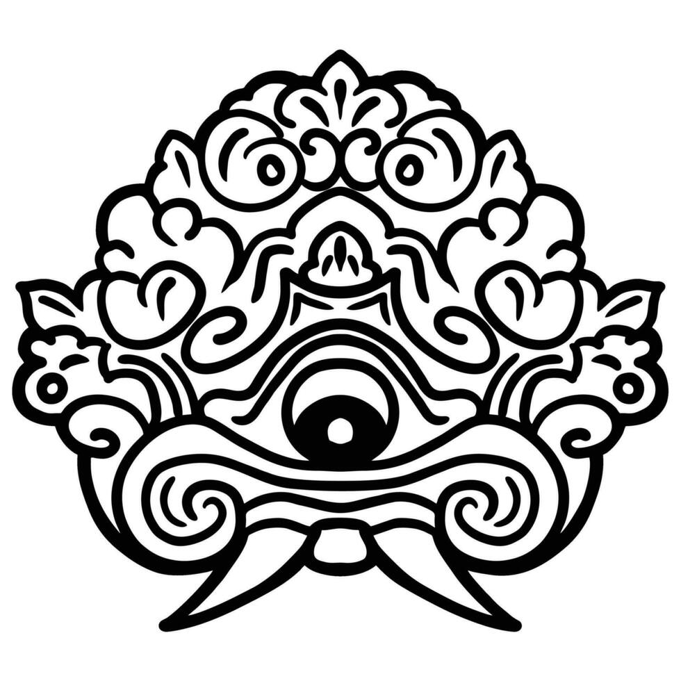 Barong bali traditional patra vector
