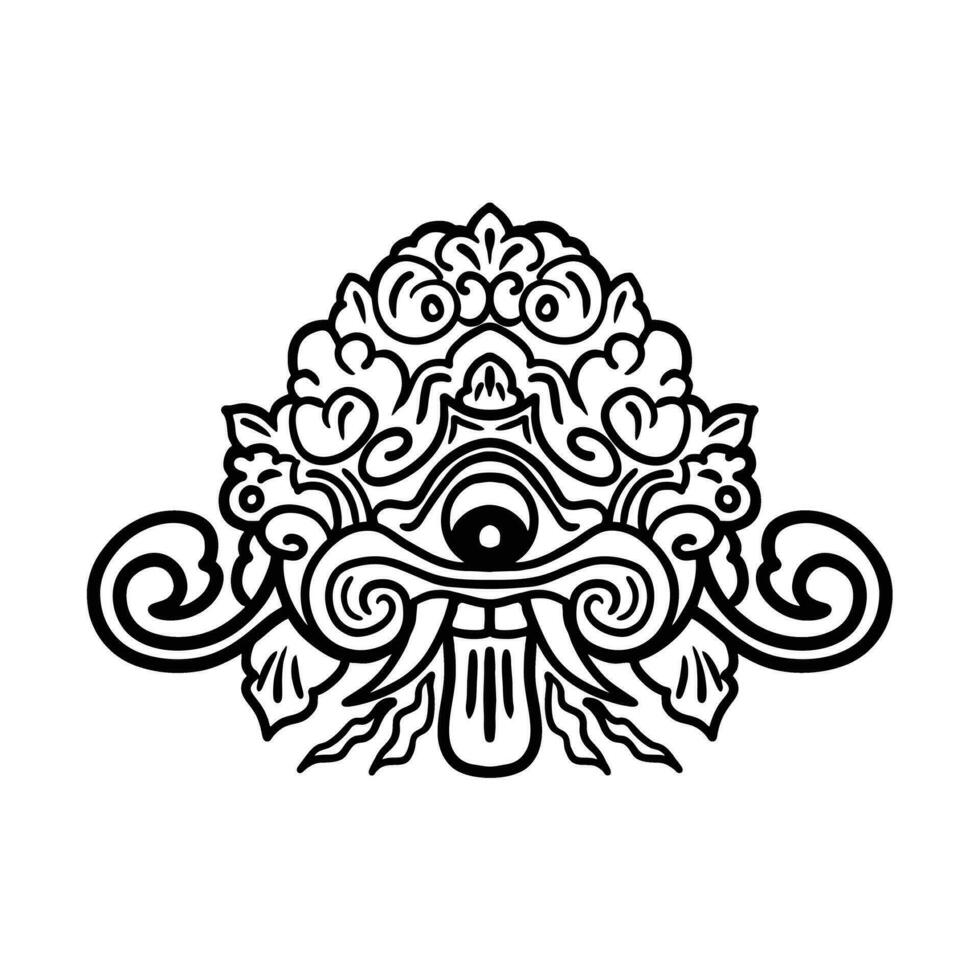 Barong bali traditional patra vector