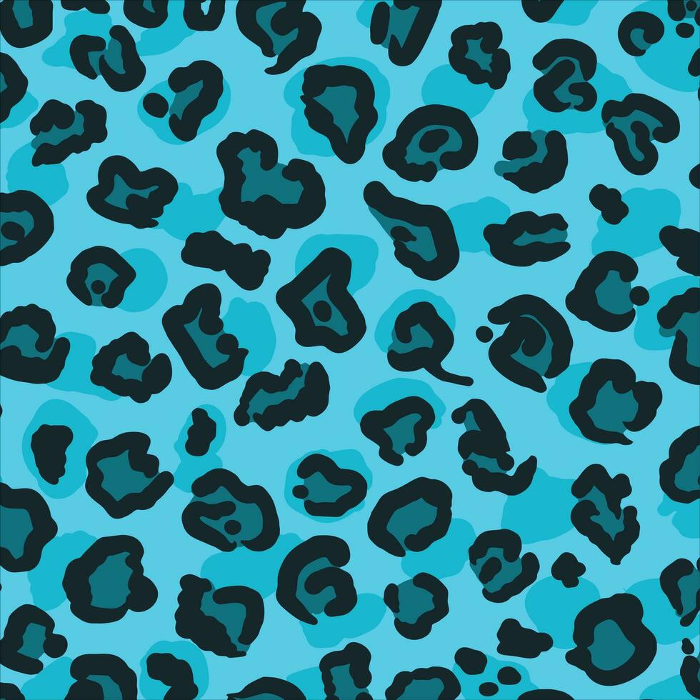 estampado de leopardo. patrón transparente de vector. fondo de piel de jaguar animal con manchas negras y marrones sobre fondo beige. textura de selva exótica abstracta. diseño repetido para decoración, tela, textil, papel pintado vector