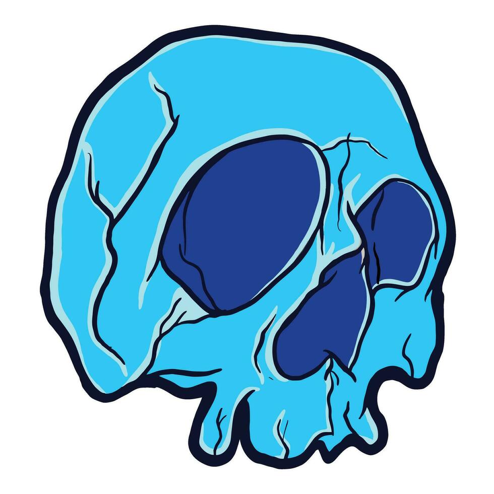 Skull head set vector element