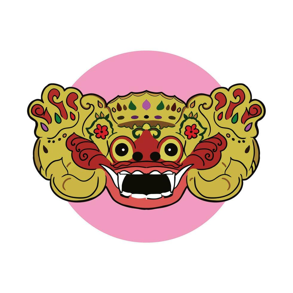 Barong bali mask tradional culture vector