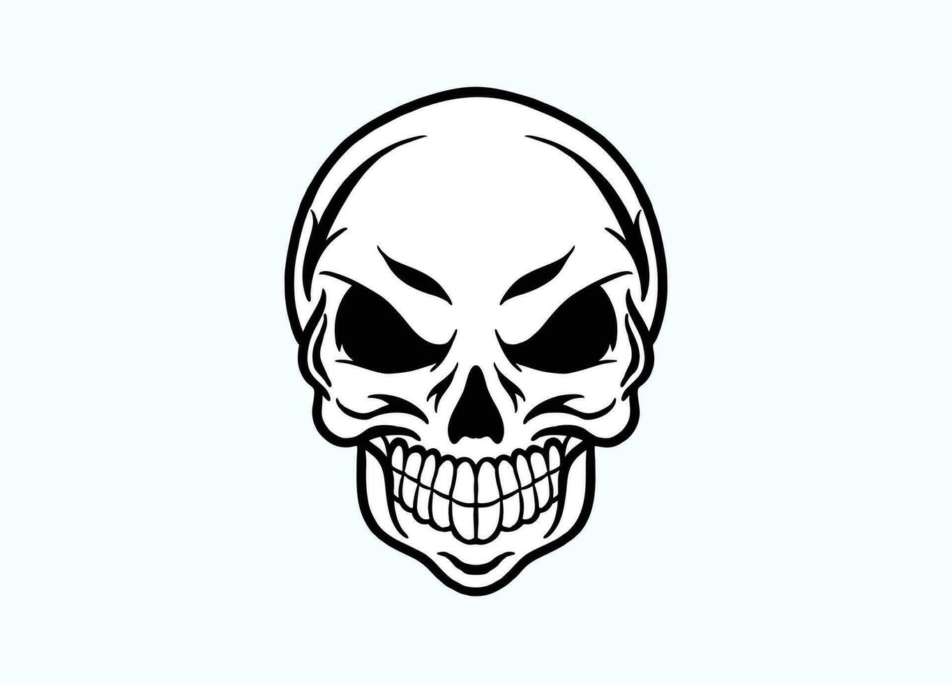 Skull head set vector element