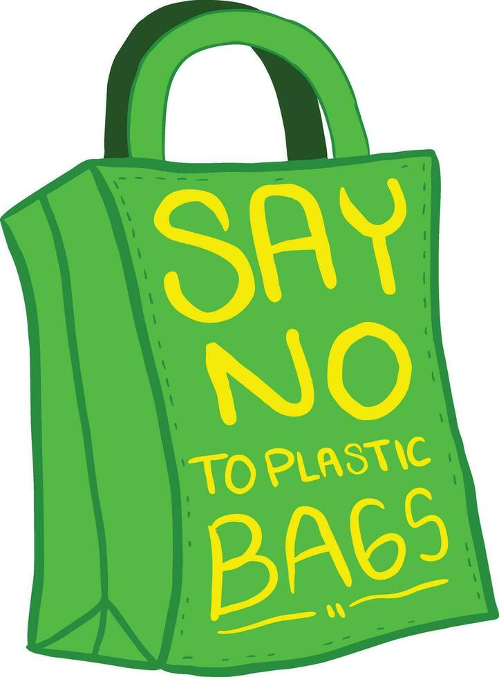 Say no to plastic bag vector