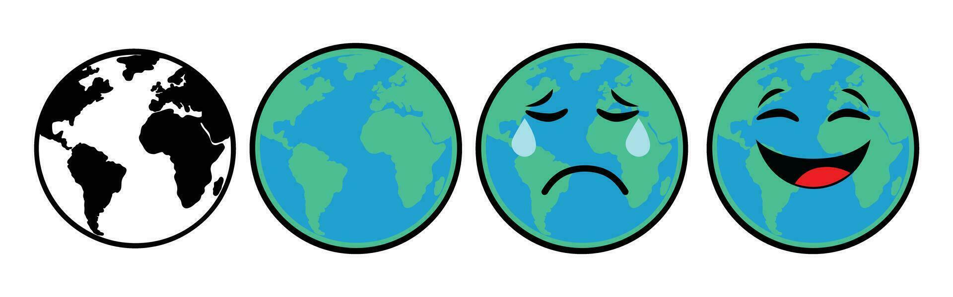 World globe cartoon vector