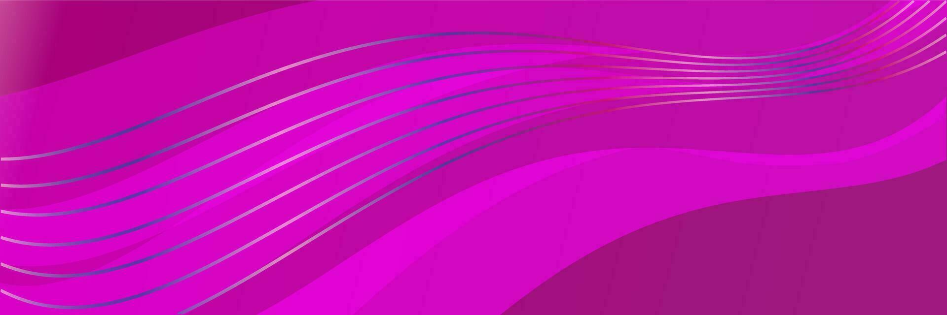 Vector abstract glowing pink lilac background. Horizontal banner.Glowing geometry lines. Blurred gradient template. EPS10 vector