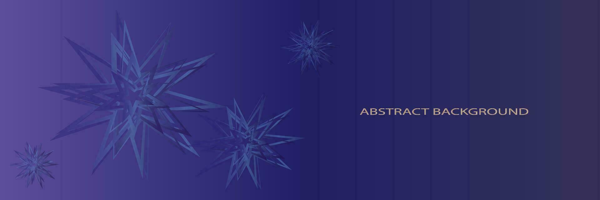 Trendy blue vector abstract star background. Color gradient banner template. EPS10 vector