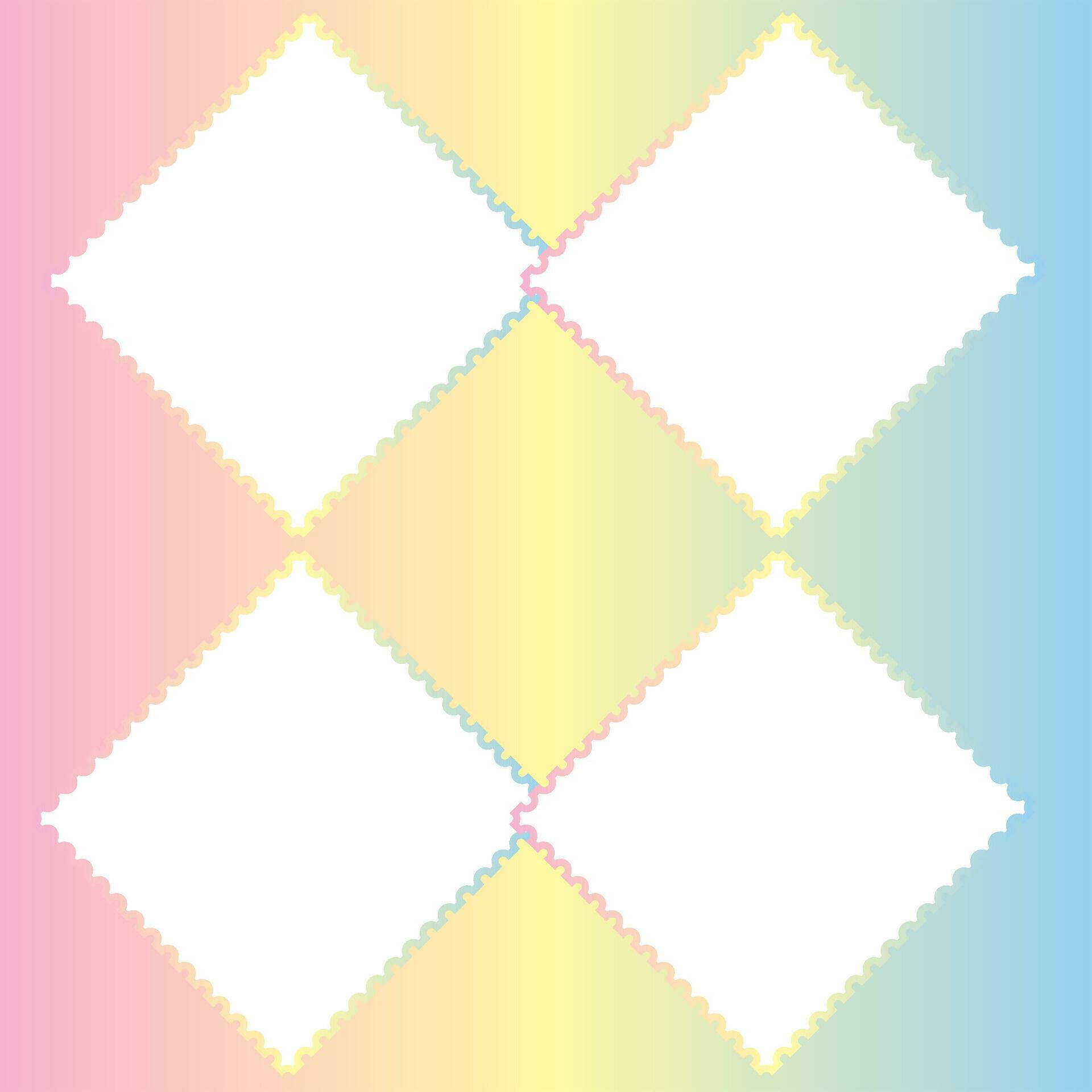 A set of cute white frames for your poster, isolated on colorful