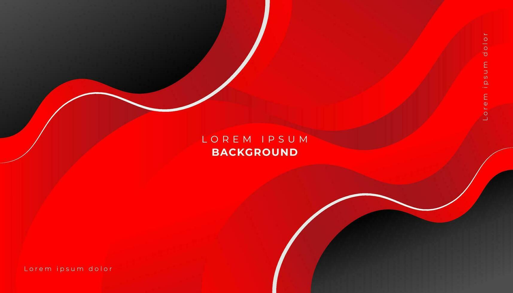 Red and black wave graphic design vector