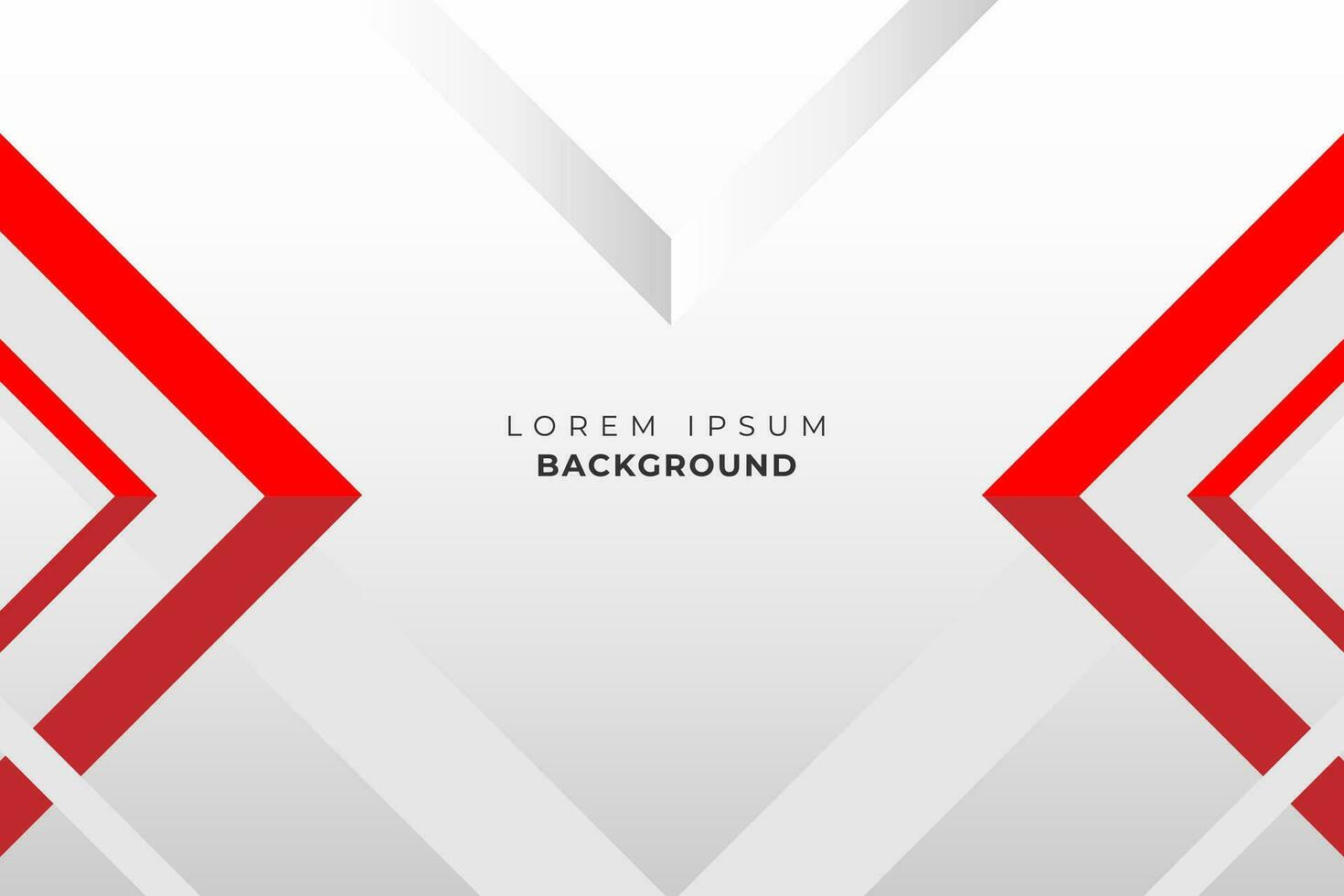 White background with red shaped lines vector