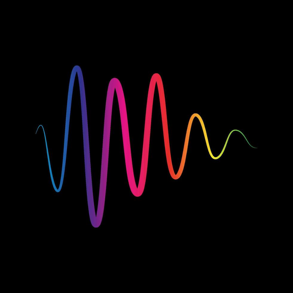 Sound waves vector illustration design template