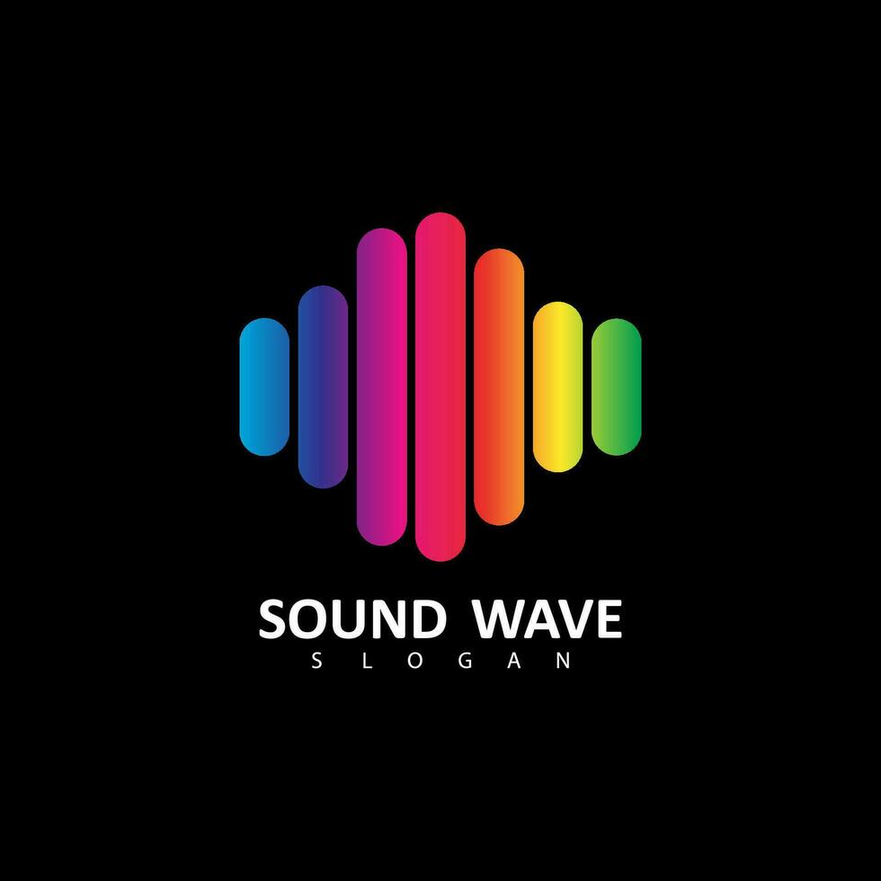 Sound waves vector illustration