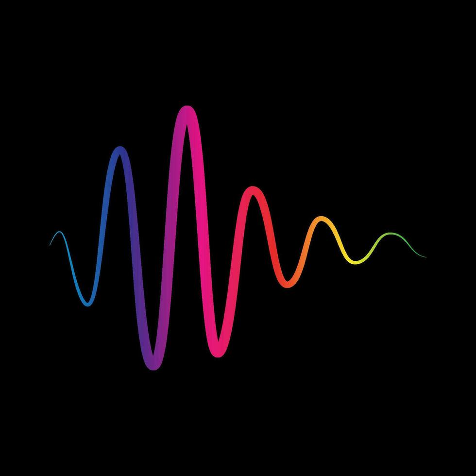 Sound waves vector illustration design template