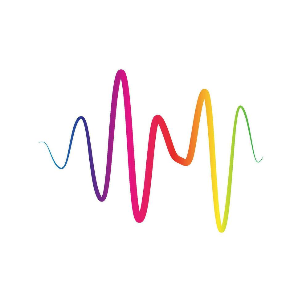 Sound waves vector illustration design template