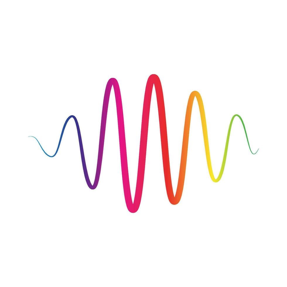 Sound waves vector illustration design template