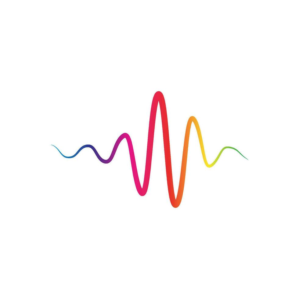 Sound waves vector illustration design template