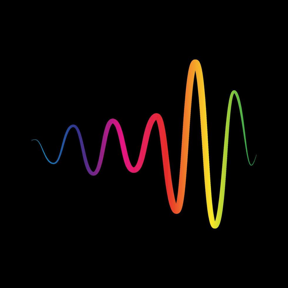 Sound waves vector illustration design template